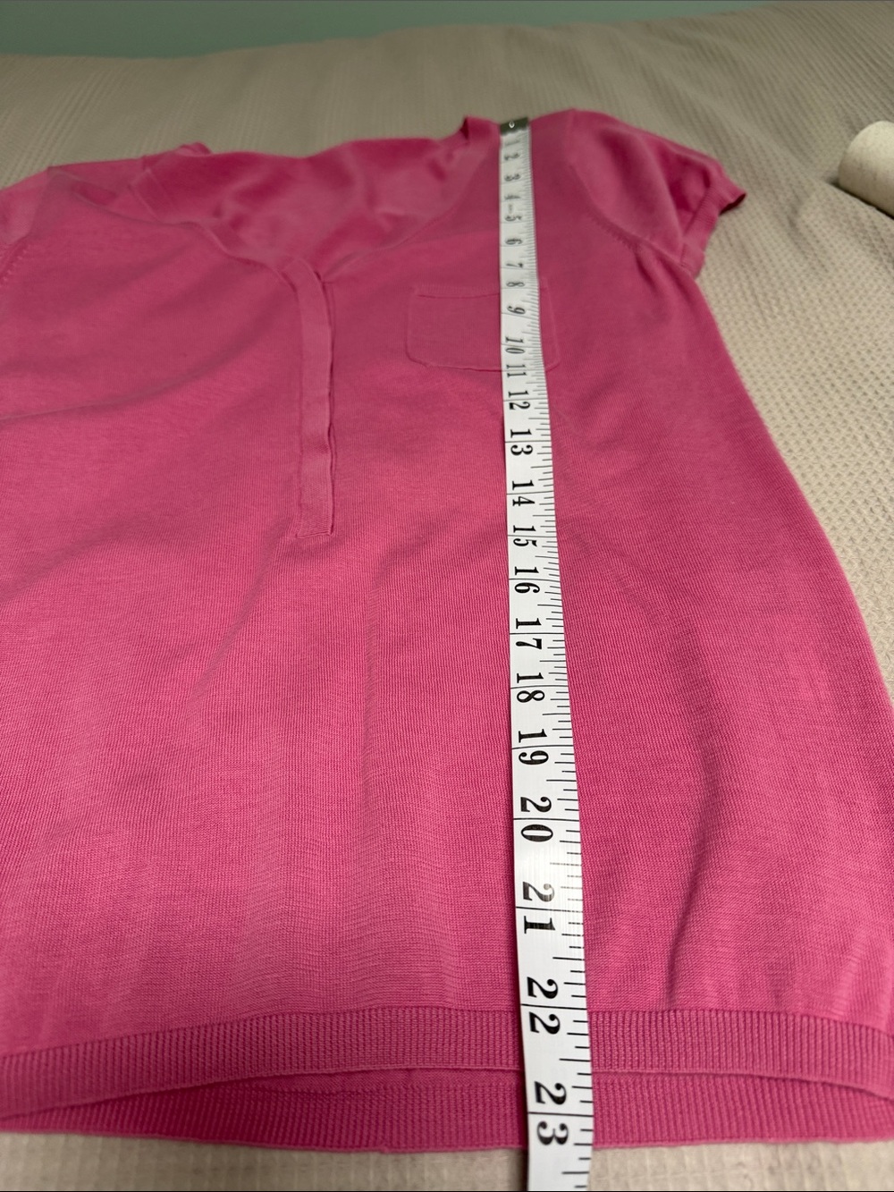 BOSS sz L (fits small, like a M) pink knit 100% cotton sweater sm.chest pocket - Picture 6 of 8